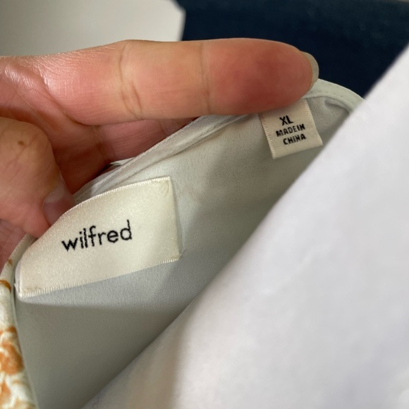 Artizia Wilfred Blue Floral Wrap Wistful Cropped Balloon Long Sleeves Blouse XL - Picture 4 of 6